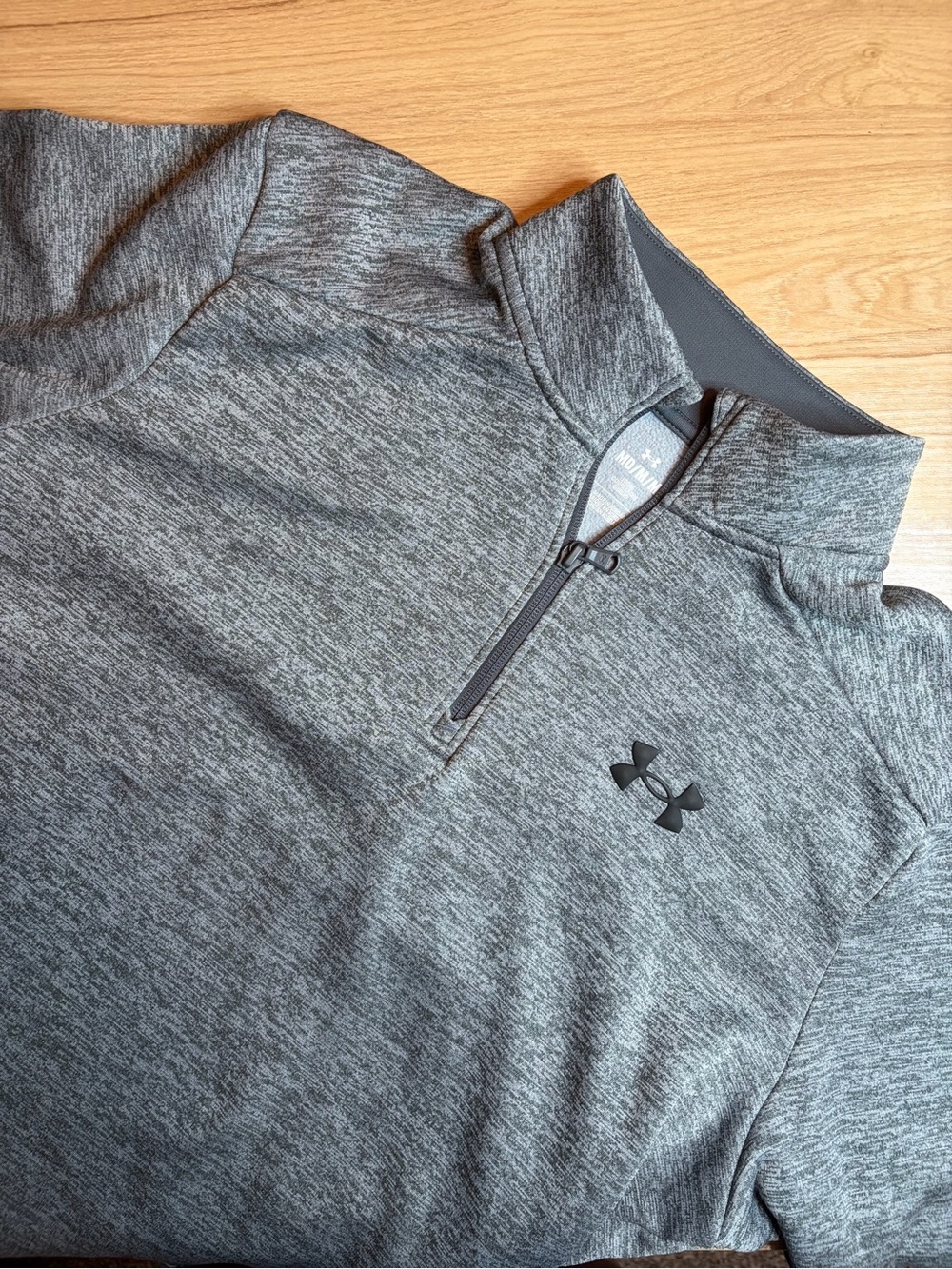 Under Armour Grey Heather Loose Fit 1/4 Zip Pullover Medium